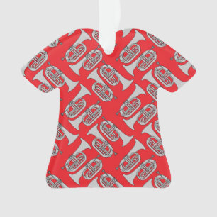 Marching Baritone Crosshatch Ornament