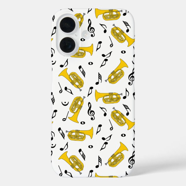 Marching Baritone Music Notes Case-Mate iPhone Case (Back)