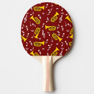 *Marching Baritone Music Notes Ping Pong Paddle