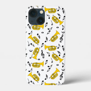 Marching Baritone Music Notes Treble Clefs iPhone 13 Mini Case
