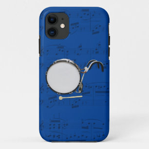 Marching Bass Drum & music phone case. Pick colour iPhone 11 Case