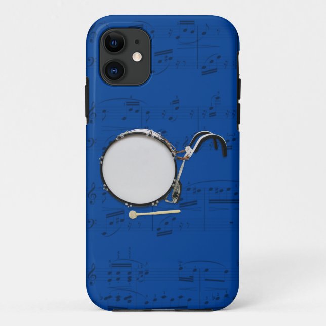 Marching Bass Drum & music phone case. Pick colour Case-Mate iPhone Case (Back)