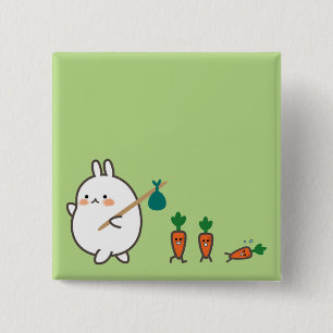 Marching Bunny 2 Inch Square Button