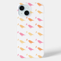 Marching Daisy Bird Design Orange Pink