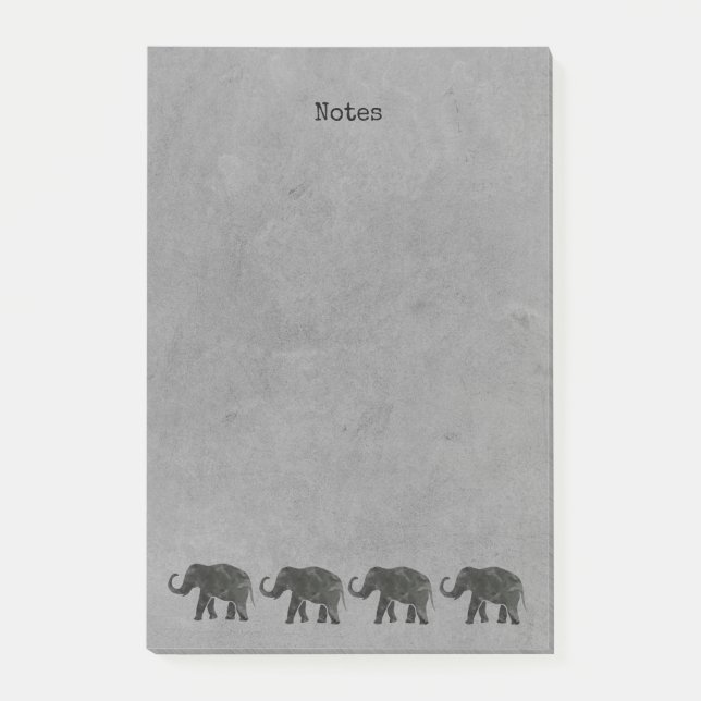 Marching Elephants family Post-it Notes (Front)