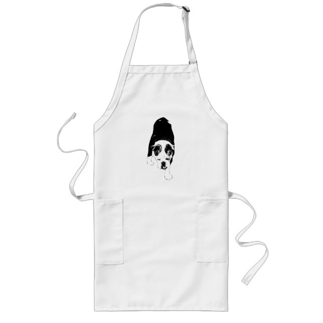 Marching Ink Dog Brightens Every Holiday Meal Long Apron (Front)