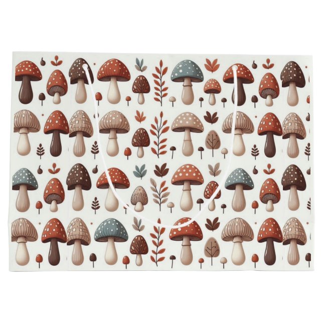 Marching Mushrooms Large Gift Bag (Back)