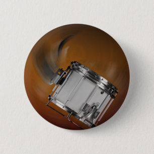 Marching Snare Drum on Gold 2 Inch Round Button