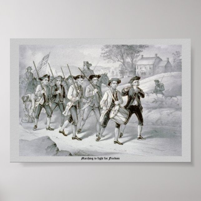 Marching to fight for Freedom Poster (Front)