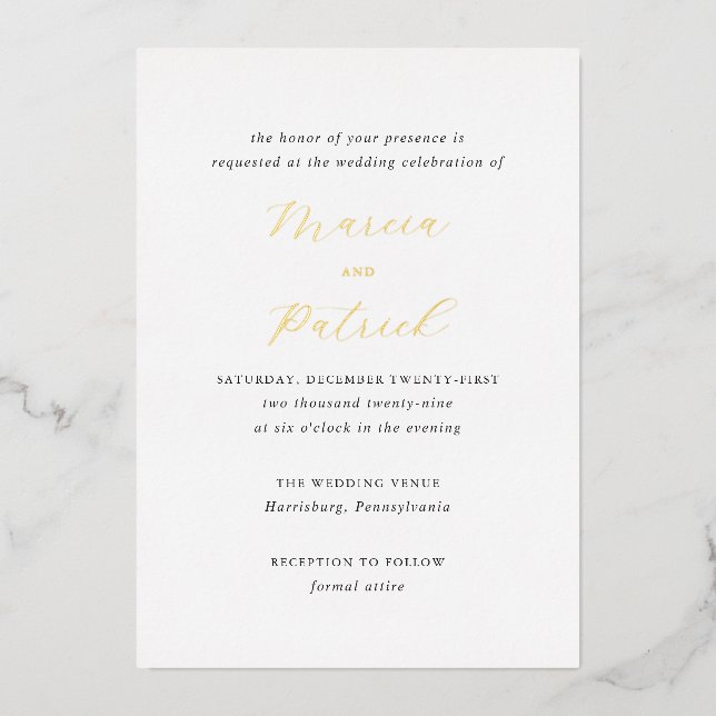 Marcia Classic Elegant Wedding (Front)