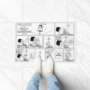 Marcie & Peppermint Patty In The Classroom Doormat