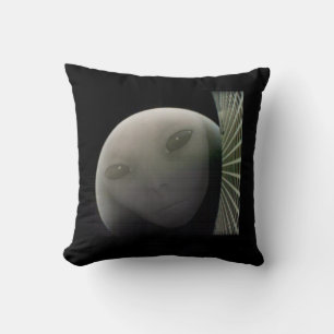 MarCO CubeSat Alien Mars Farewell Throw Pillow