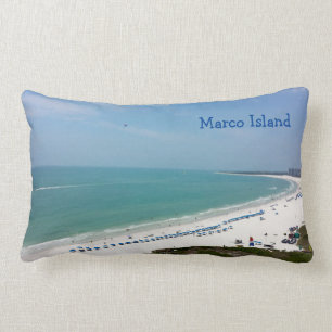 Marco Island Florida Beach Gulf Of Mexico Lumbar Pillow