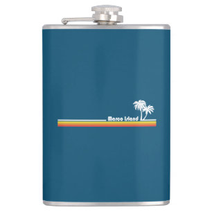 Marco Island Florida Hip Flask