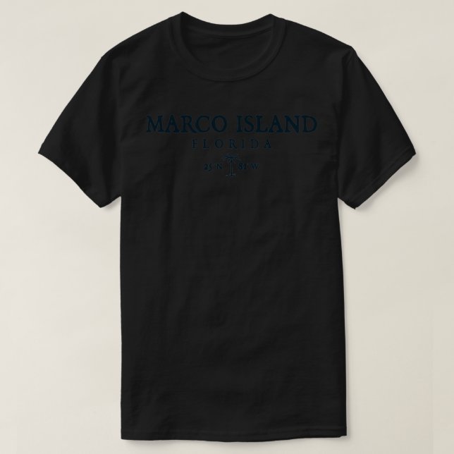 Marco Island Florida Palm Tree Surf Beach Gift Tee (Design Front)