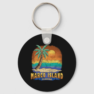 Marco Island Florida Vintage Distressed Souvenir  Keychain