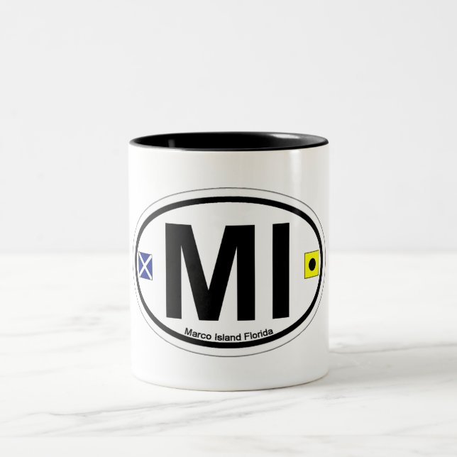 Marco Island. Two-Tone Coffee Mug (Center)