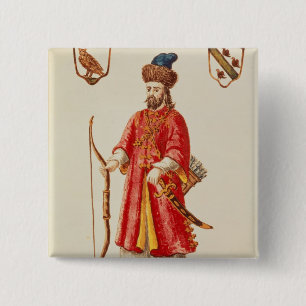 Marco Polo  dressed in Tartar costume 2 Inch Square Button