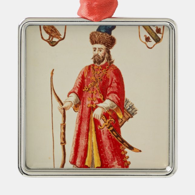 Marco Polo  dressed in Tartar costume Metal Ornament (Front)