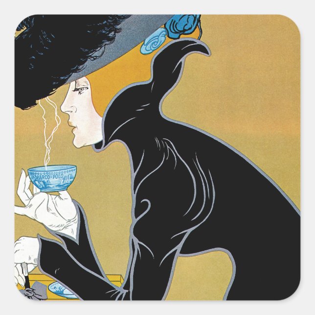 Marco Polo Tea Square Sticker (Front)