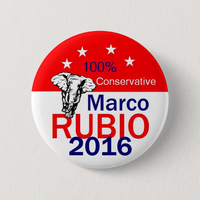 Marco RUBIO 2016 2 Inch Round Button (Front)