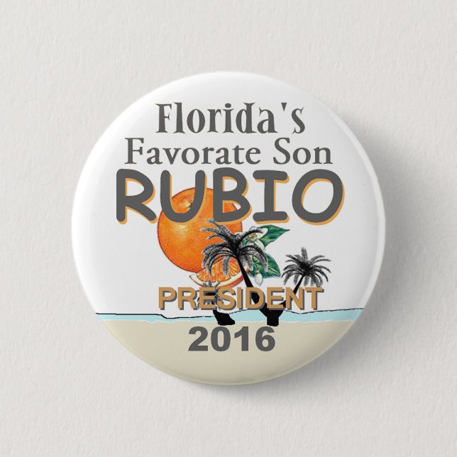 Marco RUBIO 2016 2 Inch Round Button (Front)