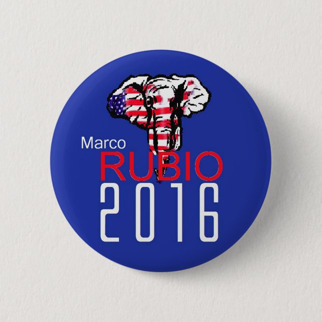 Marco RUBIO 2016 2 Inch Round Button (Front)