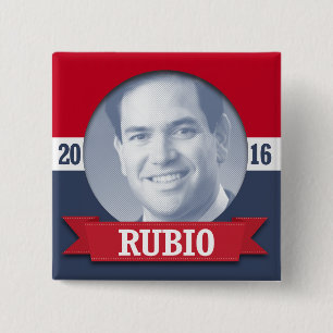 Marco Rubio 2016 2 Inch Square Button