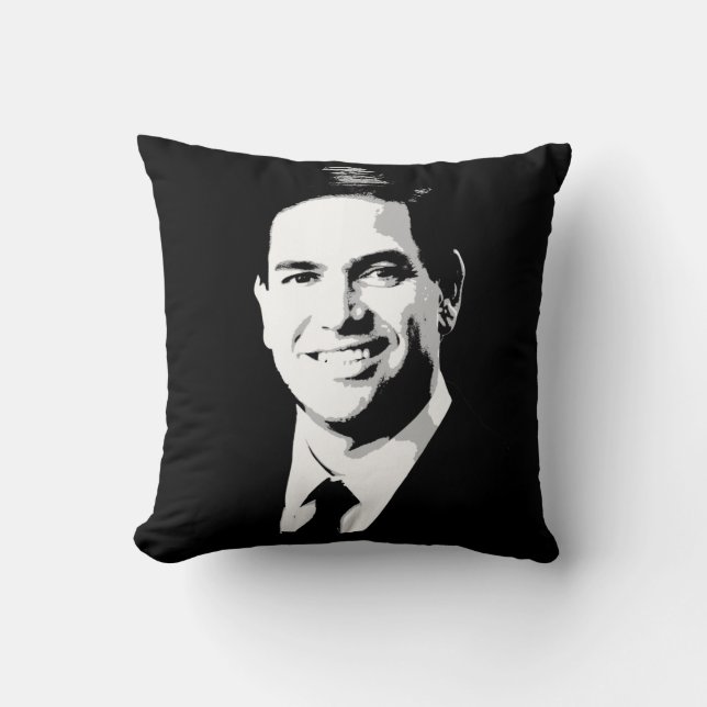 Marco Rubio Face Throw Pillow (Front)