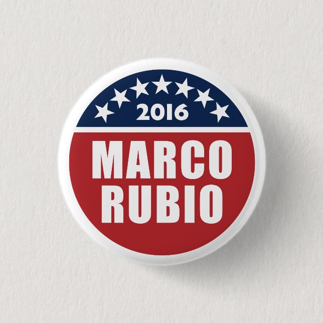 Marco Rubio for president 2016 1 Inch Round Button (Front)