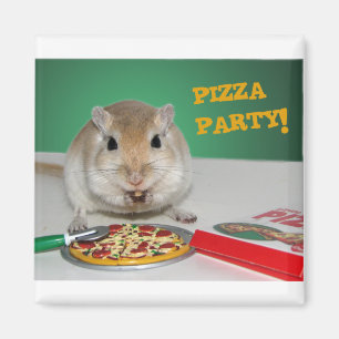 Marco the Gerbil's Pizza Party Magnet