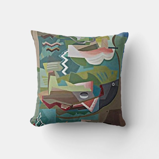 Marcoussis: La Table artwork Throw Pillow (Front)