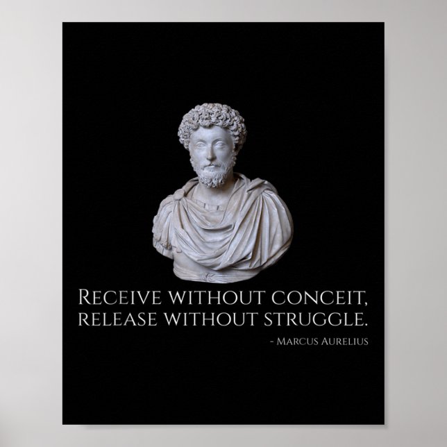 Marcus Aurelius - Ancient Rome Stoic Philosophy Qu Poster (Front)