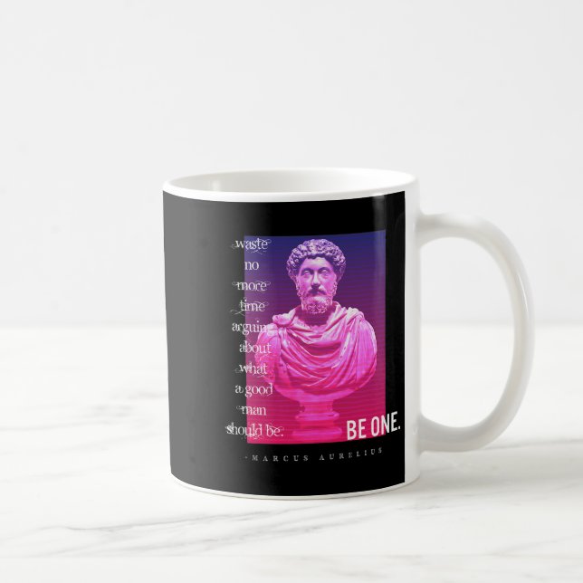 Marcus Aurelius Be A Good Man Greek Philosophy Pre Coffee Mug (Right)