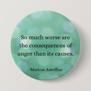 Marcus Aurelius: Conquer Anger, Find Inner Peace 3 Inch Round Button
