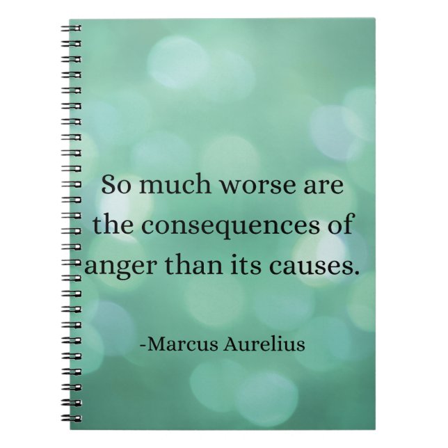 Marcus Aurelius: Conquer Anger, Find Inner Peace Notebook (Front)