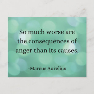 Marcus Aurelius: Conquer Anger, Find Inner Peace Postcard
