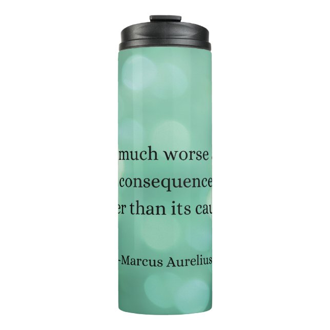 Marcus Aurelius: Conquer Anger, Find Inner Peace Thermal Tumbler (Front)