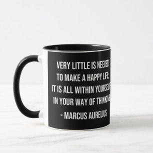 Marcus Aurelius Happy Life Citation Mug