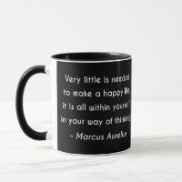 Marcus Aurelius Happy Life Quotation Mug