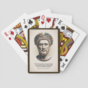Marcus Aurelius Meditations Quote Illustration Art Playing Cards