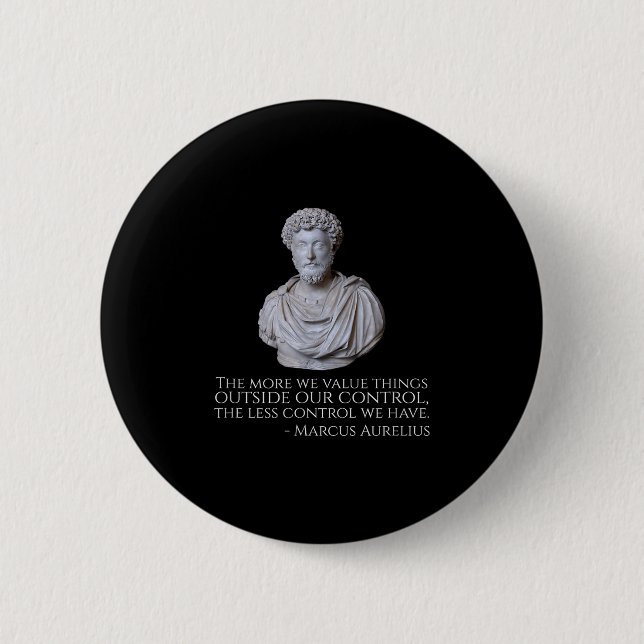 Marcus Aurelius - Motivational Stoicism Philosophy 2 Inch Round Button (Front)