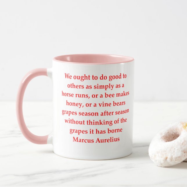 marcus aurelius mug (With Donut)