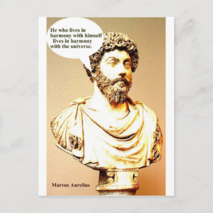 MARCUS AURELIUS quote - He who lives in harmony wi Postcard