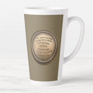 Marcus Aurelius Quote How to find Strength Latte Mug