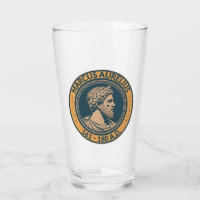 Marcus Aurelius Roman Emperor Illustration Badge