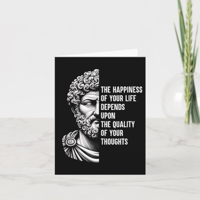 Marcus Aurelius Shirt Motivational Quote Stoic Phi Card (Front)