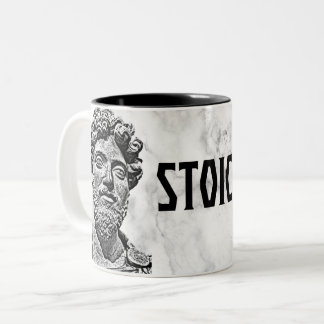 Marcus Aurelius - Stoic On! Two-Tone Coffee Mug