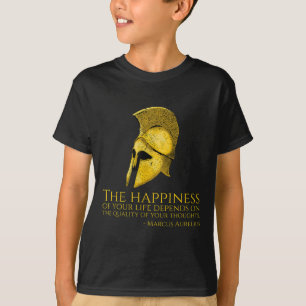 Marcus Aurelius Stoic Quote On Happness - Roman Ph T-Shirt
