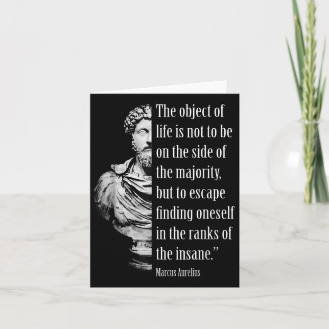 Marcus Aurelius Stoic Wisdom Majority Insanity Art Card (Front)